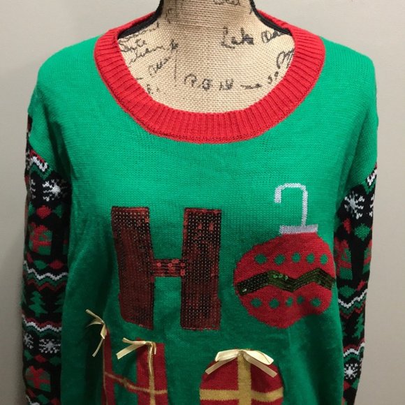 Ho Ho Ho Christmas Sweater size 3X - Picture 6 of 11